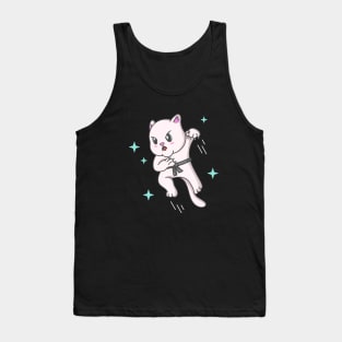 Kawaii Cat Ninja Kitten Fighter Karate Tank Top